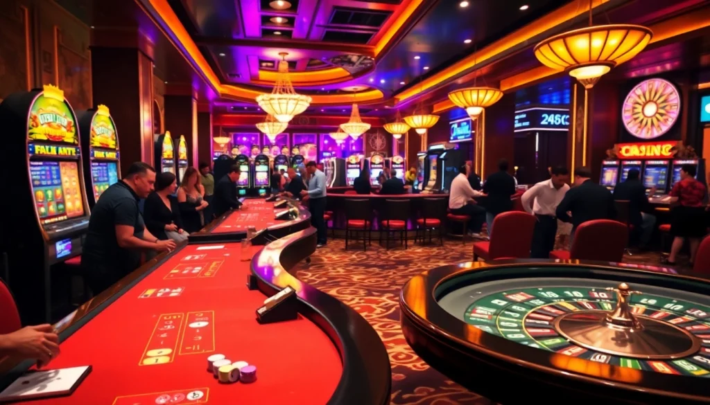 Découvrez l'excitation du meilleur casino en ligne 2026 avec des tables de jeu vibrantes, des machines à sous et une atmosphère élégante.