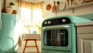 Cooking with a Retro Oven in a warm, inviting kitchen filled with vintage charm.