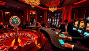 Vivez l'excitation du meilleur casino en ligne 2026 avec des tables de jeu vibrantes et une atmosphère luxueuse.
