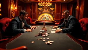 Vivez l'excitation du jeu au meilleur casino en ligne 2026 avec des tables de poker et des roues de roulette.